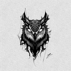 Latest and Trending Owl Tattoo Design ideas. Tato Jam, White Owl Tattoo, Owl Tattoo Chest, Mens Owl Tattoo, Owl Tattoo Drawings, Tier Tattoo, Throat Tattoo, Stylish Tattoo, Scary Tattoos