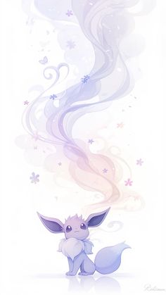 Eevee Wallpaper, Pokemon Photo, Pokemon Mew, Pokemon Fusion Art, Chat Kawaii, Mythical Creatures Fantasy, Pokémon Art, Pokemon Eeveelutions, Dreamy Artwork