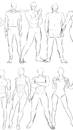 an image of a man's body and torsos in different poses, from the front to the back