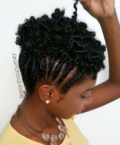 Mohawk Updo For Short Natural Hair Mohawk Updo, How To Draw Braids, Flat Twist Hairstyles, Easy Updo, Twisted Hair, Tapered Hair