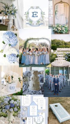 blue and white wedding color scheme