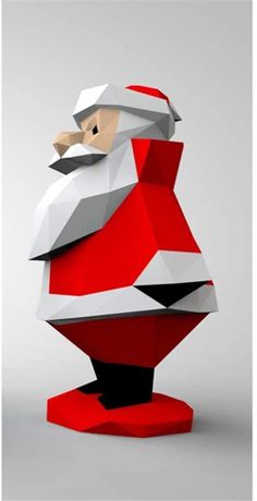 Papercraft SVG DXF Santa Claus v2 Toy 3D Low Poly Paper Sculpture DIY gift Wall Decor for home pepakura pattern template paper Ded Moroz - Etsy 日本 Download our 3D Christmas SVGs for personal and Commercial Use. These Christmas SVG Cut Files are available to download instantly and work with your Cricut and Silhouette. Paper Mask Diy, Paper Sculpture Diy, Sculpture Diy, Custom Business Signs, Bird Masks, Pattern Template, Paper Animals