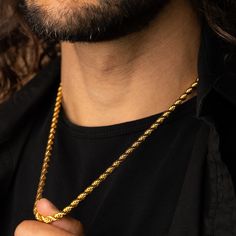 Details: 18K Gold Plated: 18K Gold over Copper. 18K Gold Vermeil: 18K Gold over .925 Sterling Silver base. Width: ﻿5mm Clasp Type: Lobster Lock Silver Coat, Vermeil Jewelry, Solid Gold Jewelry, Simple Necklace, Rope Chain, Gold Plated Jewelry, Jewelry Plate, Gold Vermeil, Chains Necklace