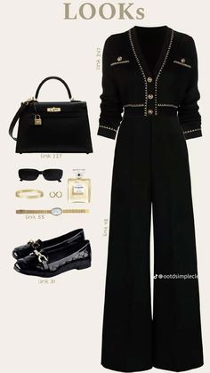 Classy Casual, All Black Outfit, Business Suit, Professional Look, Black Outfit, Elegant Fashion, Spring Outfits, Casual Style, Stylish Outfits