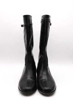 Sharon Pleather Middle Boots This product has been hand-picked by Storets' stylists. Wide Calf Leather Knee-high Boots With Leather Sole, Classic Leather Ankle-high Moto Boots, Knee-high Boots With Leather Footbed And Medium Width, Tall Leather Mid-calf Boots With Medium Width, Black Leather Knee-high Boots Medium Width, The Middle, Rubber Rain Boots, Riding Boots, Boots