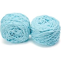 two skeins of blue yarn on a white background with clipping for text