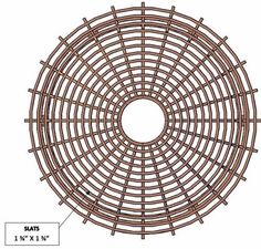 a drawing of a circular basket with measurements for the width and width, as well as how to measure it