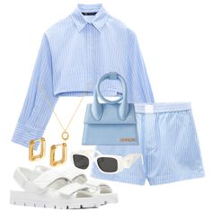 Luxury Blue Summer Sets, Classy Fits, Boujee Outfits, Aesthetic Fits, Effortlessly Chic Outfits, Fashionista Clothes, Gaming Clothes, Casual Style Outfits