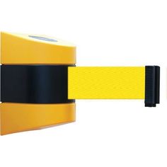 a pair of yellow and black tape on a white background