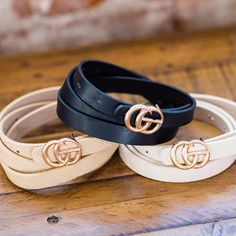 A simple twist on a classic Gucci style belt for women. Same look and feel, but without the hefty price tag. What's more, our belts come in a 3 pack so you'll always have the right color! They feature a gorgeous faux leather strap and a double o-ring buckle! 3 Pack Belt Options: Brown Multi = 1 White belt, 1 Brown Belt, 1 Black Belt Snake Multi = 1 White Snake Pattern Belt, 1 Grey Snake Pattern Belt, 1 Black Snake Pattern Belt Tan Cheetah = 1 Black solid belt, 1 Rust solid belt, 1 Tan cheetah pr Work Belts For Women, Fur Belt, Brown Cheetah Print, London Accessories, Gg Belt, Westminster London, Work Belt, Chic Scarves, Gucci Style