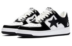 A BATHING APE Bape Sta Patent Leather 1I70-191-002-BLACK Ape Shoes, Bapesta Shoes, Bape Ape, Bape Shoes, Bape Sta, Ape Bape, Nike Shoes Girls, Pretty Shoes Sneakers, Orange Camo