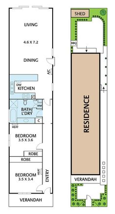 the floor plan for a small house