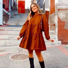 Zara Voluminous Sleeves Bloggers Favorite Brown Winter Dresses For Day Out, Zara Long Sleeve Brown Dress, Zara Brown Dress For Fall, Zara Dresses For Fall Day Out, Zara Brown Mini Dress For Day Out, Printed Green Dress, Black Puff Sleeve Dress, Zara Denim Dress, Zara Midi Dress