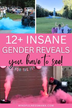 Have the craziest gender reveal yet with these crazy gender reveal ideas! Discover over-the-top and mind-blowing ways to reveal your baby's gender. From messages written in the sky to surprises hidden in cupcakes, these creative reveals put fireworks to shame. You'll be shocked at how unique people get with unveiling baby's gender - number 14 had our jaws on the floor! Gender Reveal Ideas To Find Out, Gender Reveal Revealing Ideas, Gender Reveal With Drone, Blow Up Gender Reveal Ideas, Exploding Gender Reveal Ideas, Powder Gender Reveal Ideas, Gender Reveal Ideas For Smokers, Gender Revile Ideas, Gender Reveal Shooting Target