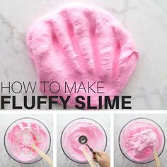 how to make fluffy slime in a bowl