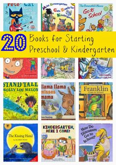 20 books for starting preschool and kindergart