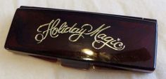 Holiday Magic "Magic Glow" Cake Mascara Vintage Mascara, Vintage Makeup Case, 1940s Makeup Packaging, Vintage Lipstick Case