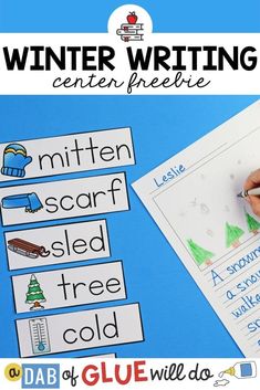 the winter writing center is filled with activities to help students learn how to read and write