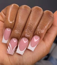 Nails With Line Designs, Tapered Square Nails, Simple Gel Nails, Girly Acrylic Nails, Glow Nails, Short Acrylic Nails Designs, Square Acrylic Nails, Luxury Nails