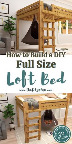 woodworking Projects; woodworking Crafts; woodworking Ideas; Wall Shelf; woodworking tips; woodworking techniques; woodworking shop; repurposed items; repurposed furniture; diy wood craft; small scrap wood projects; diy handyman Loft Queen Bed Ideas, Diy Lofted Bed, Storage Loft Bed, Diy Corner Beds Kids, Diy Simple Loft Bed, Diy Tall Bed Frame, Queen Loft Bed Plans, Diy Full Size Bed, How To Build A Loft Bed