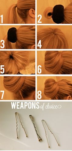 I feel like even I could do this! - Click image to find more hot Pinterest pins Sanggul Cepol, How To Bun, Sock Bun, Bohol, Hair Envy, Hair Today, Great Hair, Hair Skin