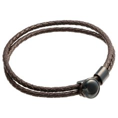 "This handsome black ion-plated stainless steel brown leather bracelet is the perfect way to finish any outfit. This handsome black ion-plated stainless steel brown leather bracelet is the perfect way to finish any outfit. Length: 8.5 in. Clasp: lobster-claw Metal: stainless steel Plating: black ion-plated Finish: polished Packaging: pouch Please note, due to the high value of this item, a signature may be required upon delivery. Size: 8.5"". Gender: male. Age Group: adult." Black Leather Bracelet With Stainless Steel Clasp For Business, Masculine Black Leather Bracelet With Stainless Steel, Brown Leather Bracelet For Formal Occasions, Modern Brown Bracelets For Formal Occasion, Elegant Brown Leather Bracelet With Stainless Steel Clasp, Elegant Brown Stainless Steel Jewelry, Brown Leather Bracelet With Black Band, Adjustable Brown Leather Bracelet With Black Band, Modern Magnetic Leather Bracelets