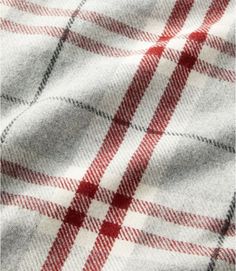 the checkered fabric is red and white