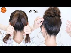 【updo hairstyles】Easy bun hairstyle // Hair Tutorials // chinon // hair stylist - YouTube Easy Up Bun Hairstyles, Good Buns Hair, Easy Bun Tutorial Step By Step, Sophisticated Bun Hairstyles, Easy Bun Medium Length Hair, Hair Putups Styles Easy, High Bun Medium Length Hair, High Buns For Short Hair, Diy Updos For Medium Hair Tutorials