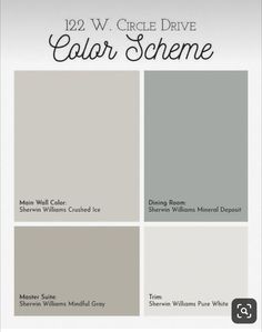 the color scheme for gray and white is shown in three different shades, including one that matches