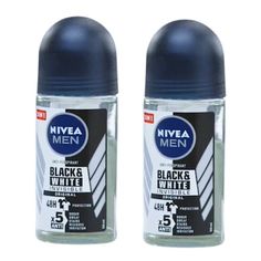 ROLL ON DEODORANT Men Nivea Black & White Invisible 48 HR Anti-perspirant  50 ml x 2 Description Condition : New Color: White Ingredients: 2X ACH, Aluminum Chlorohydrate Expire : At least 2 years from shipping date Net Weight : 50 ml /1 Pc Quantity : 2 Pcs Detail of Product NIVEA MEN Black & White DEODORANT ROLL-ON         An anti-perspiring deodorant that helps you stay confident and cool all day with the powerful 2X ACH regulates perspiration which is the main cause of body odor. Increase your confidence with Fresh &, Cool Fragrance that lasts up to 48 hours.         Control perspiration which is the main cause for body odor with Aluminum Chlorohydrate. Anti - White mark and Yellow stain NIVEA's proprietary formula leaves no white marks on dark fabrics &, prevents yellow staining on ligh Roll On Deodorant, Essence Makeup, Nivea Men, Anti Perspirant, Sweat Stains, Body Odor, White Stain, Antiperspirant, Normal Skin