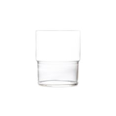 an empty glass on a white background