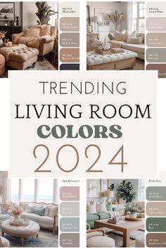 living room color scheme with the words trending living room colors