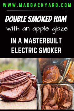 an advertisement for a smoker that has been smoked with an apple slice in it