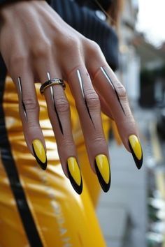 Yellow Nails Design, May Nails, Nail Swag, Nails 2024, Yellow Nails, Luxury Nails, Classy Nails, Pretty Acrylic Nails, Fancy Nails