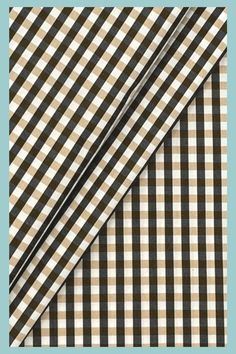 two pieces of black and white checkered fabric