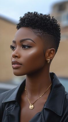 🌹 Easy Low Tapered Fade short haircuts for black women | Mesmerizing Symphony 👸💎 Low Tapered Fade, Tapered Fade, Shop Haircut, Razor Cuts, Barber Razor, Polished Hair, Drawing Prompts