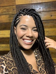 Box Braids With Front Cornrows, Hair Twist Styles Natural, Twist Styles Natural Hair, Box Braids With Shaved Sides, Shaved Sides And Back, Curly To Straight, Cabello Afro Natural, Braids With Shaved Sides, Short Box Braids Hairstyles