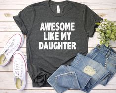 Awesome Like My Daughters Dad shirt - Unisex T Shirt Long Sleeve T-Shirt Tees Tshirt Sweatshirt Sweater Hoodie Gift For Men Women Boys Girls Well, let's say goodbye to all this boring apparel... The GodBlessThisDesign team creates custom clothes with great designs to suit all tastes. Our unique and blessed designs are a blast fit for every occasion and always a perfect fit... We combine our beautiful designs with high quality apparel like no one has ever done before. There's nothing worse than b Architect Student, The Wombats, Dope Shirt, Reading Shirts, Book Tshirts, Dog Mom Shirt, Dog Lover Shirt, Book Shirts, Nursing Shirts