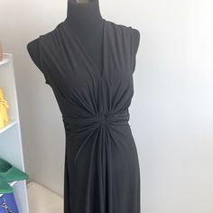 Brand New Relaxed Fit But Still Outlines Your Figure Rayon And Spandex Material Maxi Dress Black Ruched Maxi Dress In Elastane, Black Maxi Length Elastane Dress, Black V-neck Midi Dress With Elastane, Sleeveless Black Elastane Midi Dress, Black Sleeveless Elastane Midi Dress, Flattering Black Maxi Dress For Evenings, Elegant Black Sleeveless Elastane Dress, Black Sleeveless Elastane Dress, Elegant Black Ruched Sleeveless Dress