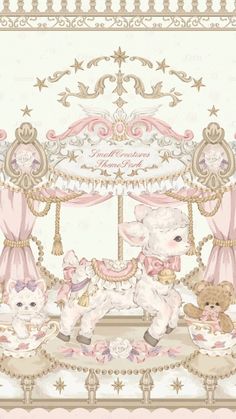 Pink Carousel Aesthetic, Carousel Wallpaper, Coquette Wallpapers, Pink Era, Pretty Paintings, Cocoppa Wallpaper, Wallpaper Doodle, Whatsapp Wallpaper, Silly Things