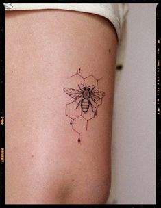 Bee Geometric Tattoo Edgy Bee Tattoo, Honey Bee Tattoo Honeycomb, Manly Bee Tattoo, Two Bumble Bee Tattoo, Honey Bee And Honeycomb Tattoo, Geometric Bee Tattoo Honeycomb, Geometric Honey Bee Tattoo, Dainty Honey Bee Tattoo, Bee Color Tattoo