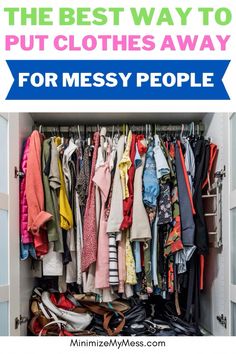 If there are more clothes on the floor than in the wardrobe, it Clothes Storage Solutions, Closet Organizers & Garment Racks, Fold Laundry, Messy People, Messy Closet, Organizing Solutions, Closet Hacks, Closet Hacks Organizing, No Closet Solutions