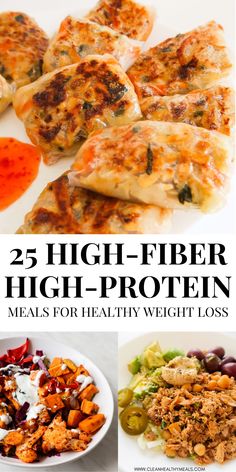 25+ High-Fiber High-Protein Meals For Maximum Satiety - Clean Healthy Meals High Fiber High Protein, Healthy Recipes For Breakfast, High Protein Dinner, Protein Dinner, Protein Lunch, Healthy High Protein Meals, Protein Desserts, Recipes For Breakfast, Protein Meals