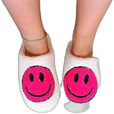 Happy Face Slippers, Smiley Face Slippers, Sassy Shortcake, Preppy Wardrobe, Preppy Accessories, Luxury Slides, Cute Smiley Face, Cowgirl Birthday Party, Victoria Secret Model