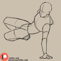 a drawing of a person doing an exercise