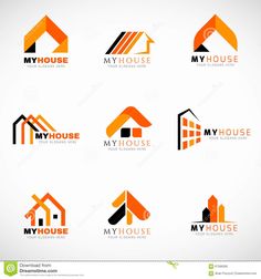 set of logos for real estate company my house stock photo royalty illustration and royalty free image