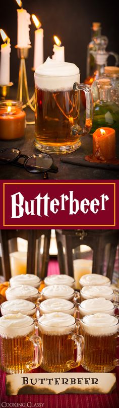 a table topped with lots of glasses filled with beer