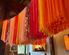 Overhead Rings Ceiling Chandeliers Fringe Ceiling Install Fringes/ Fringes/wedding Decorations/ Aerial Decorations/ Party Backdropfringe - Etsy Colorful Ceiling, Halloween Photo Booth, Wedding Ceiling