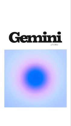 an image of a blue and purple circle with the word germini on it