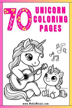 Get 70 free unicorn cute images to color clicking on the link with the image. Images Of Unicorns, Images To Color, Winter Activities For Kids